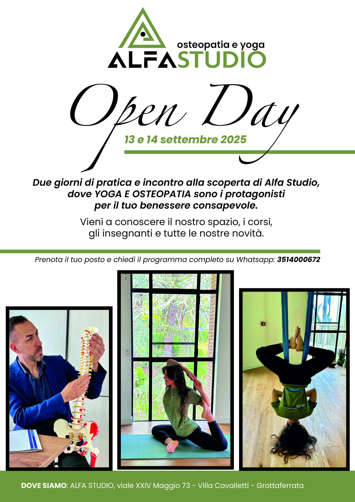 Open Day 13 e 14 Settembre 2025